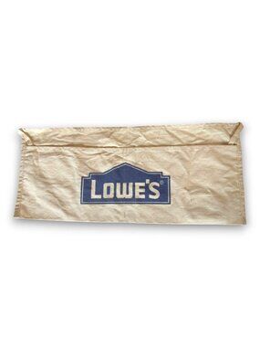 Lowe's Canvas Tool Apron Waist Belt New Two Pockets White Cotton AWP